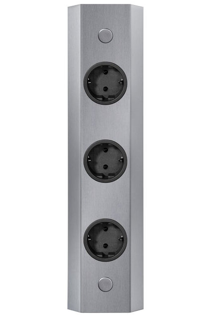 THEBO Energie-Ecksäule ST 3081/320 mit drei Schuko-Steckplätzen / Mehrfachsteckdose / Ecksteckdose