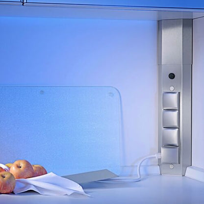 Thebo-Licht Energie-Elektrosäule STS 3008K aus Edelstahl mit 4 Steckplätzen, Klappdeckel und Mini-Schalter /… – Bild 3