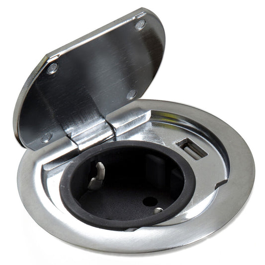 THEBO 1-fach Einbausteckdose ST 08 mit USB / Tischsteckdose – Bild 5