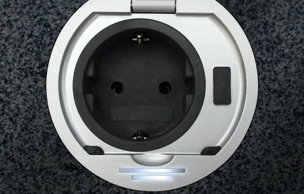 THEBO 1-fach Einbausteckdose ST 17 mit Klappdeckel – Bild 4