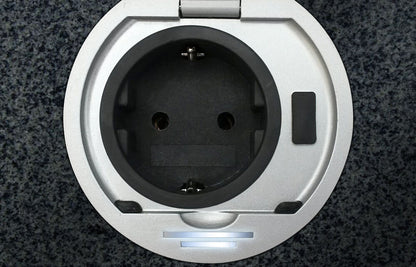 THEBO 1-fach Einbausteckdose ST 17 mit Klappdeckel – Bild 4