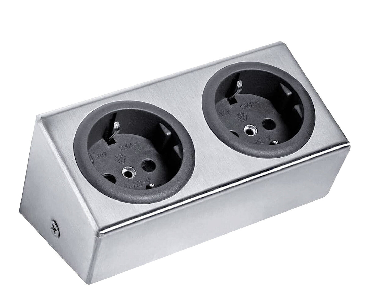 THEBO Steckdosenelement ST 3050 ST/2 in EDELSTAHL oder SCHWARZ / Mehrfachsteckdose – Bild 3