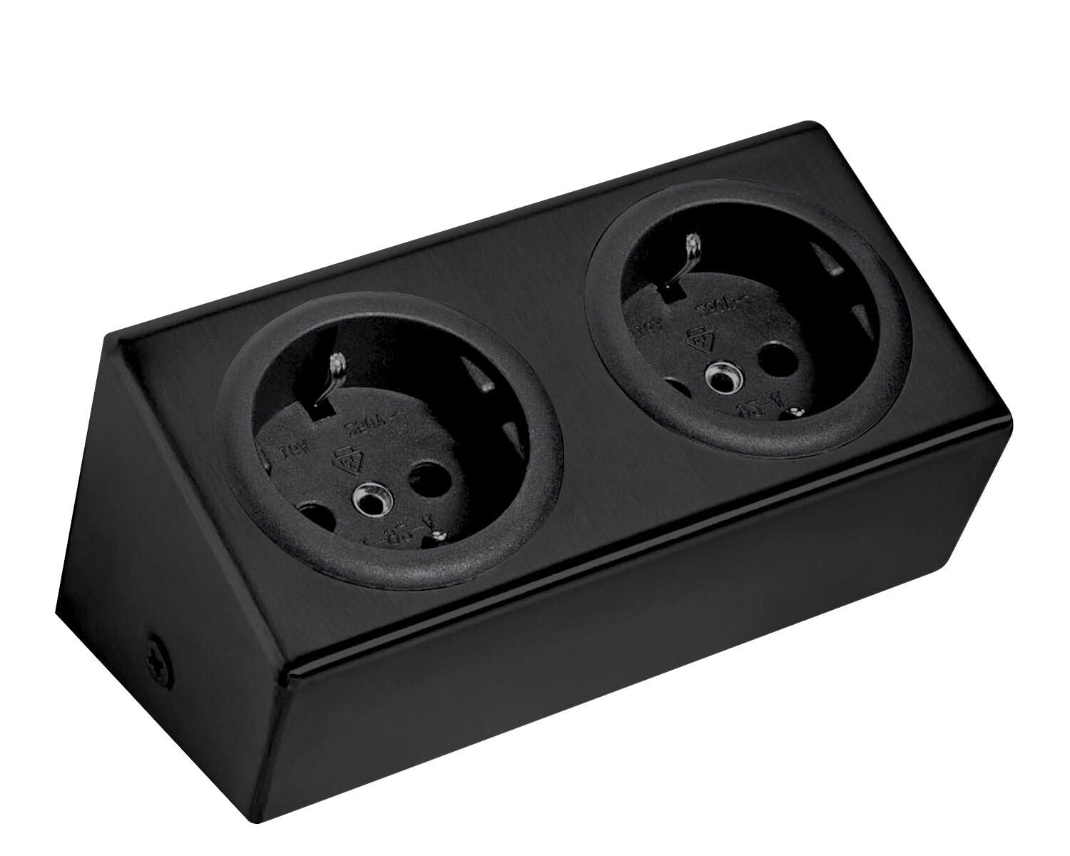 THEBO Steckdosenelement ST 3050 ST/2 in EDELSTAHL oder SCHWARZ / Mehrfachsteckdose – Bild 4