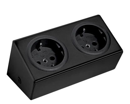 THEBO Steckdosenelement ST 3050 ST/2 in EDELSTAHL oder SCHWARZ / Mehrfachsteckdose – Bild 4