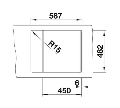 BLANCO 516524 Edelstahlspüle TIPO 45 S Mini / Auflagespüle / Spüle – Bild 3