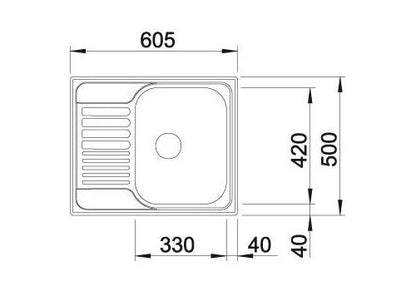 BLANCO 516524 Edelstahlspüle TIPO 45 S Mini / Auflagespüle / Spüle – Bild 2