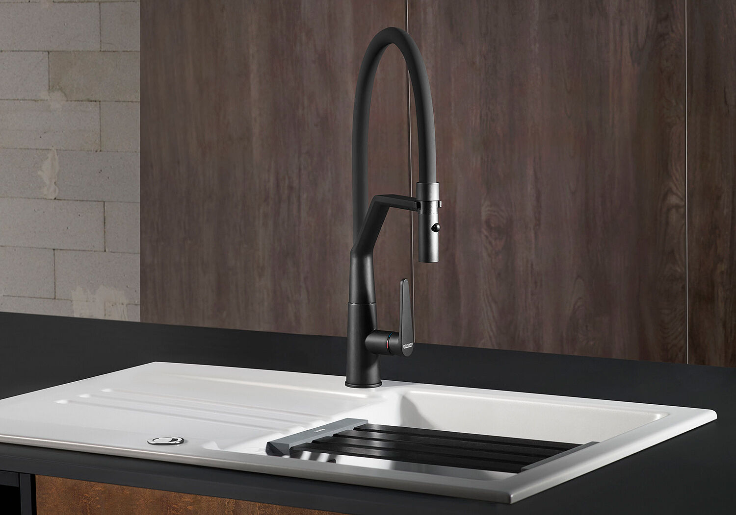 KeraDomo Armatur TONO PRO mit flexiblem Bogenauslauf / Systemceram – Bild 7