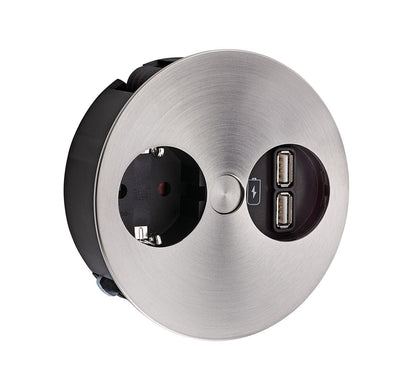 BACHMANN TWIST mit Schuko-Steckdose und USB-Doppelcharger / Deutsche Norm / BACHMANN / Steckdose