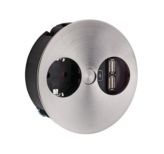 BACHMANN TWIST mit Schuko-Steckdose und USB-Doppelcharger / Deutsche Norm / BACHMANN / Steckdose – Bild 4