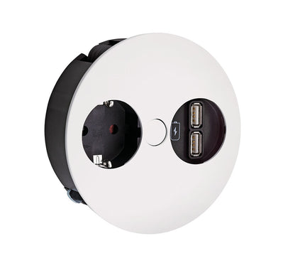 BACHMANN TWIST mit Schuko-Steckdose und USB-Doppelcharger / Deutsche Norm / BACHMANN / Steckdose – Bild 5