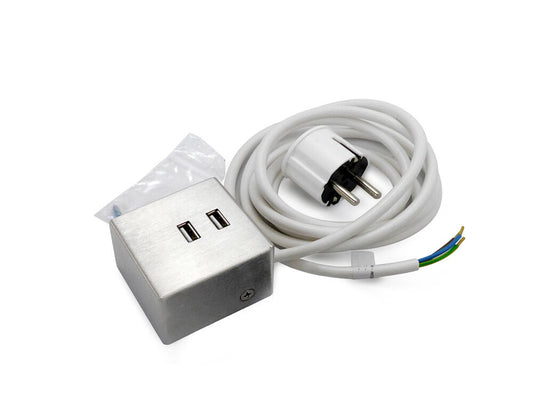 THEBO Aufbau Lade-Port USB 3080/2 in EDELSTAHL oder SCHWARZ / THEBO Licht / USB-Port / Ladestation – Bild 7