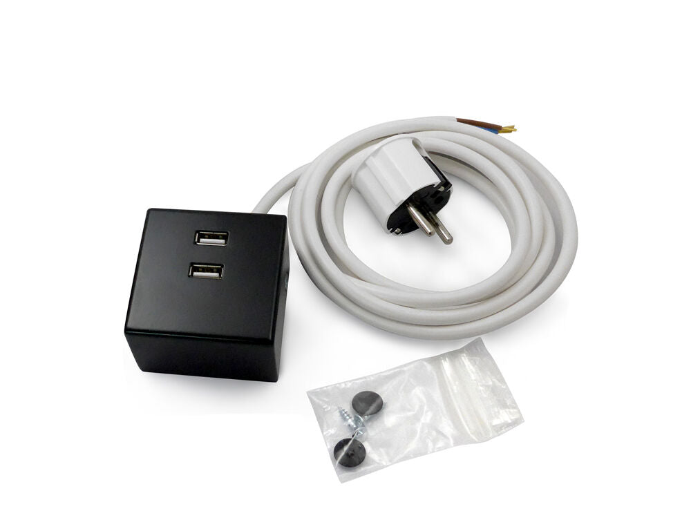 THEBO Aufbau Lade-Port USB 3080/2 in EDELSTAHL oder SCHWARZ / THEBO Licht / USB-Port / Ladestation – Bild 3