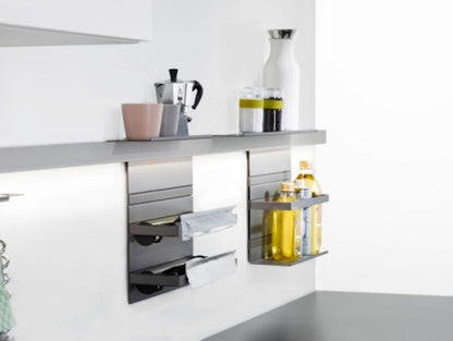 Linero MosaiQ Folienrollenhalter 350 x 110 x 300 mm Titan grau / Folienabroller / Relingsystem / Kesseböhmer – Bild 2