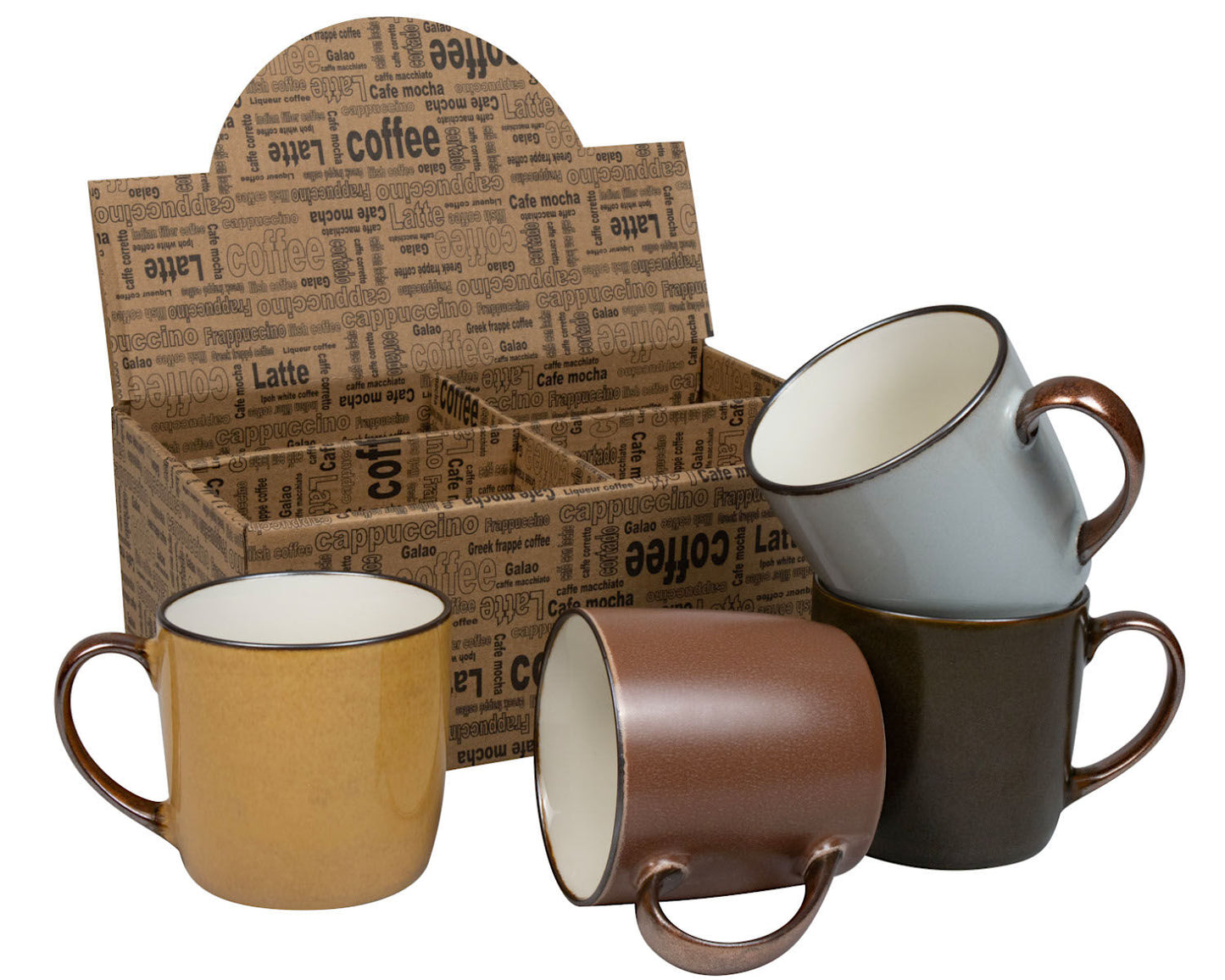 WAECHTERSBACH 4150000016 Becher Set JUST COFFEE 4 Stk. im Geschenkkarton, Bone China – Bild 6