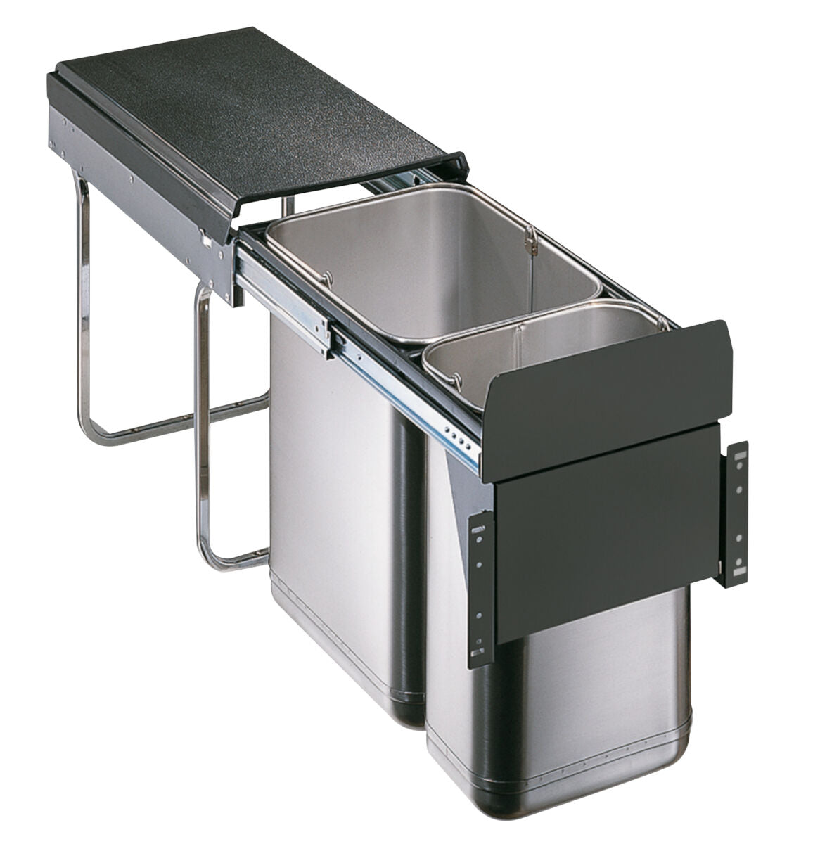 WESCO 785304-42 Abfallsorter EDEL-DOUBLE 30 BM ab 30 cm Schrankbreite / Abfallvolumen 30 (1x20 u. 1x10) Liter