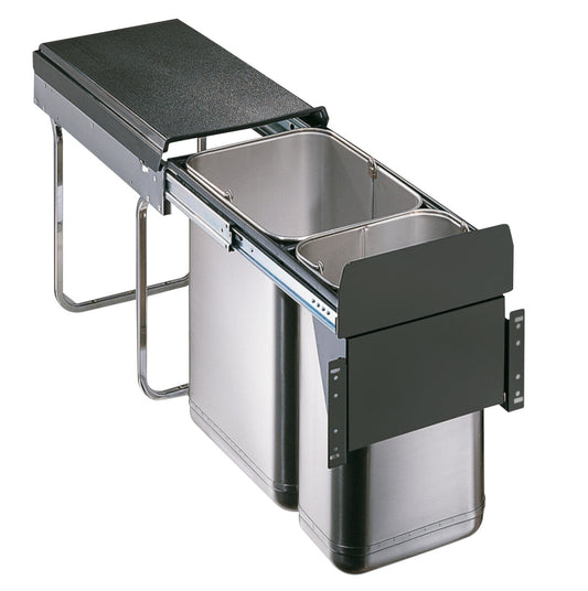 WESCO 785304-42 Abfallsorter EDEL-DOUBLE 30 BM ab 30 cm Schrankbreite / Abfallvolumen 30 (1x20 u. 1x10) Liter