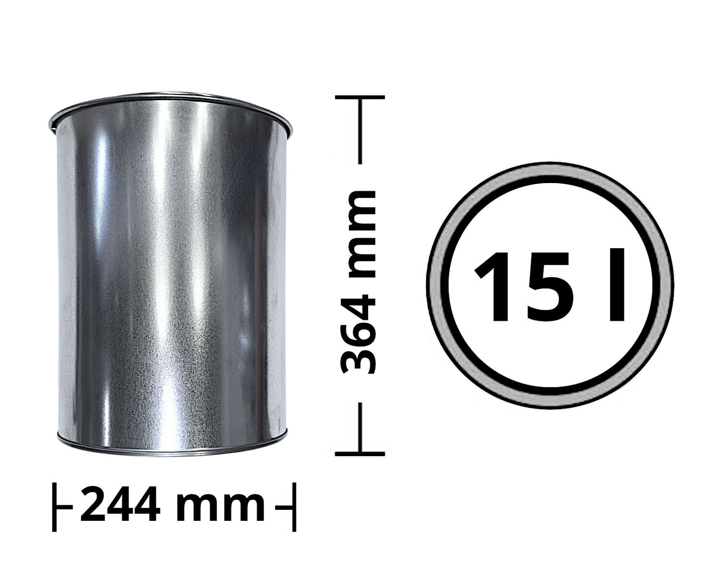 WESCO Einsatz aus Metall, verzinkt für Baseboy 15 Liter / Ersatzteil – Bild 2