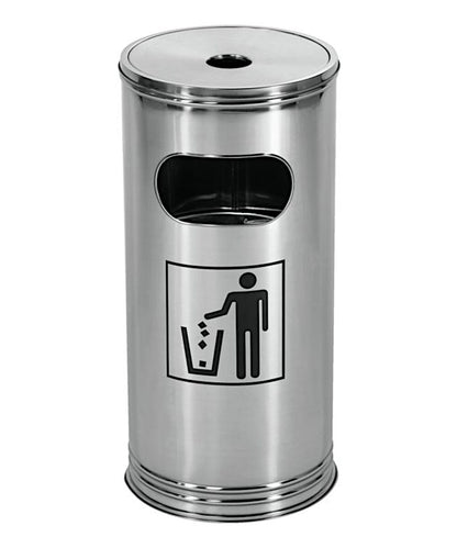 WESCO 151634-41 Standascher EDELSTAHL inklusive Abfallvolumen 15 Liter / Mülleimer / Ascher