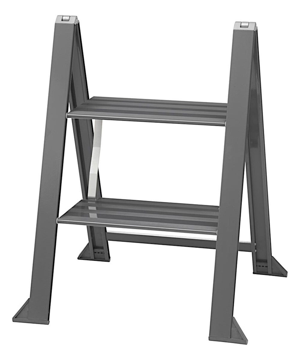 W.steps, VIKINGSTEP MIDI Grey, WL728502, extrem kompakte Trittleiter grau lackiert