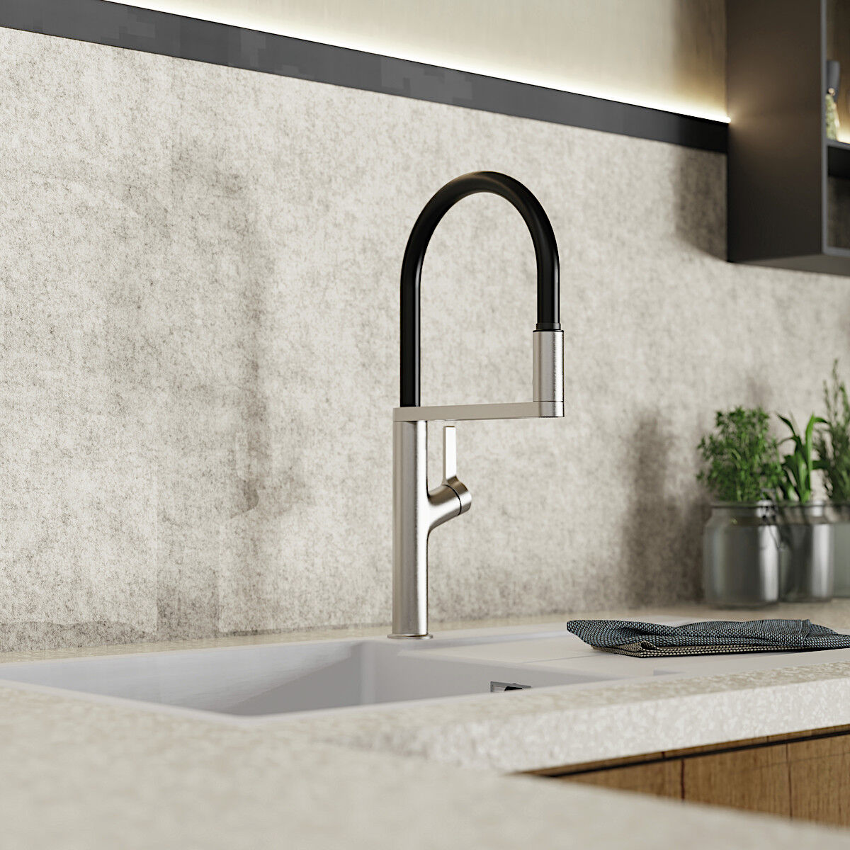 WASSERWERK Armatur ARIA mit flexiblen Bogenauslauf / Küchenarmatur / Einhebelmischer – Bild 9