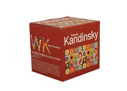 DUO ART GALLERY Fassbecher 430 ml mit Teesieb und Deckel SQUARES WITH CIRCLES inspired by W. Kandinsky, New Bone China… – Bild 4