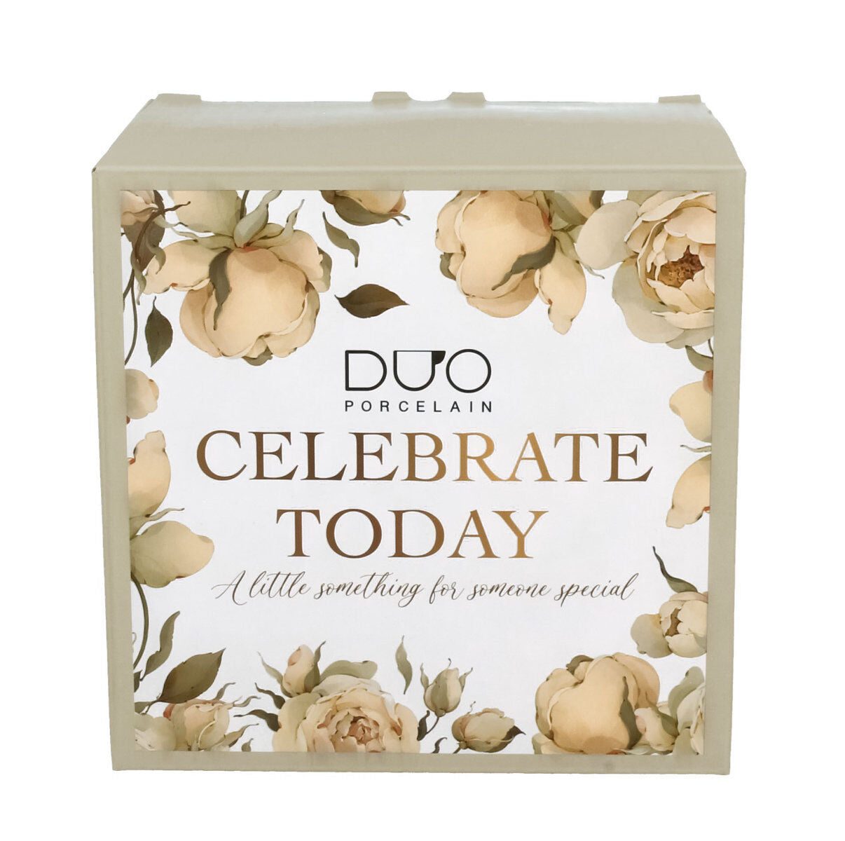 DUO Becher ENGLISH ROSES WHITE mit Fuß, 500 ml, inkl. Deckel und Teesieb, New Bone China Porzellan – Bild 4