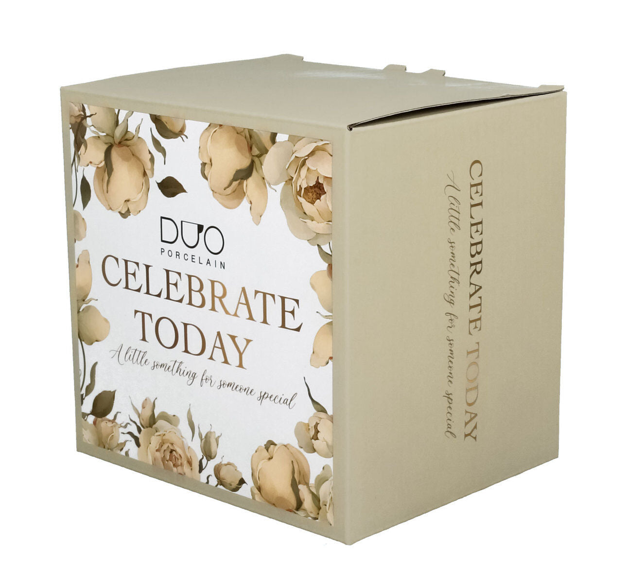 DUO Becher ENGLISH ROSES WHITE mit Fuß, 500 ml, inkl. Deckel und Teesieb, New Bone China Porzellan – Bild 5