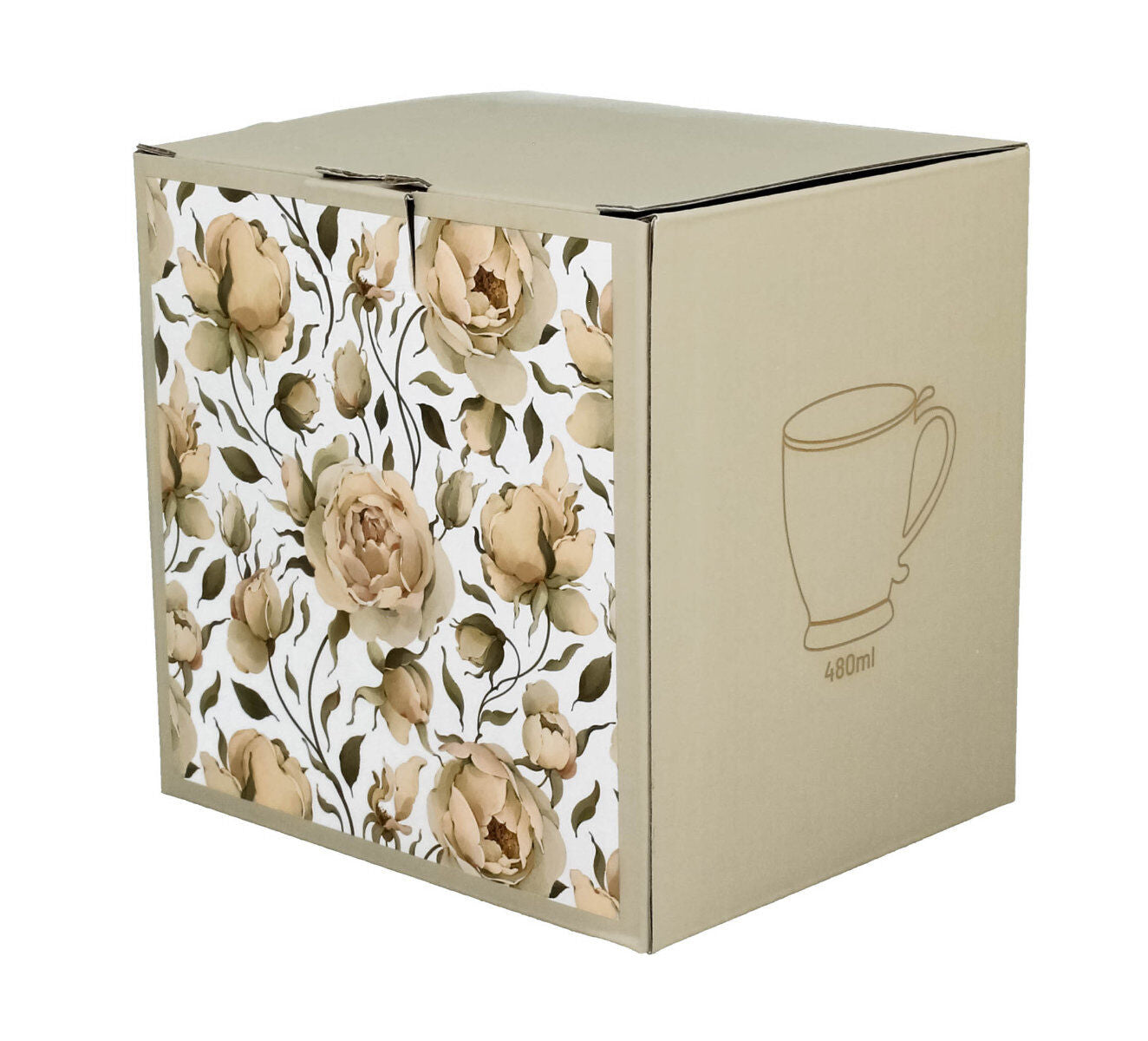 DUO Becher ENGLISH ROSES WHITE mit Fuß, 500 ml, inkl. Deckel und Teesieb, New Bone China Porzellan – Bild 6