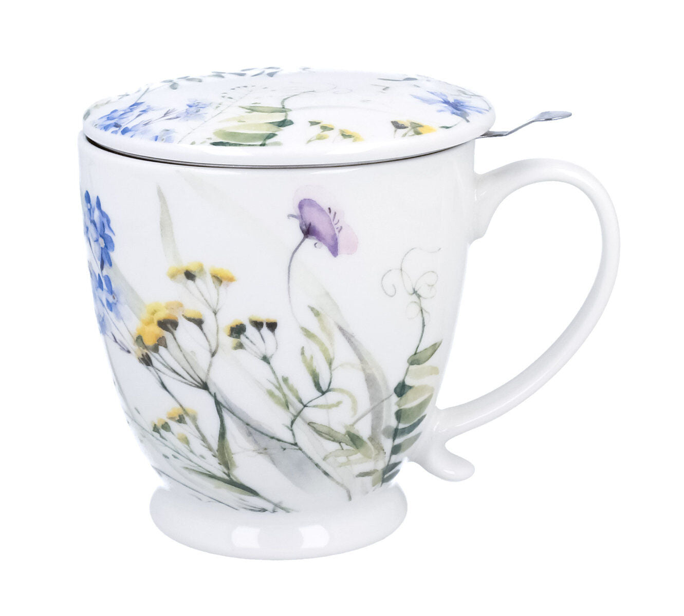 DUO Becher MELODY mit Fuß, 500 ml, inkl. Deckel und Teesieb, New Bone China Porzellan – Bild 3
