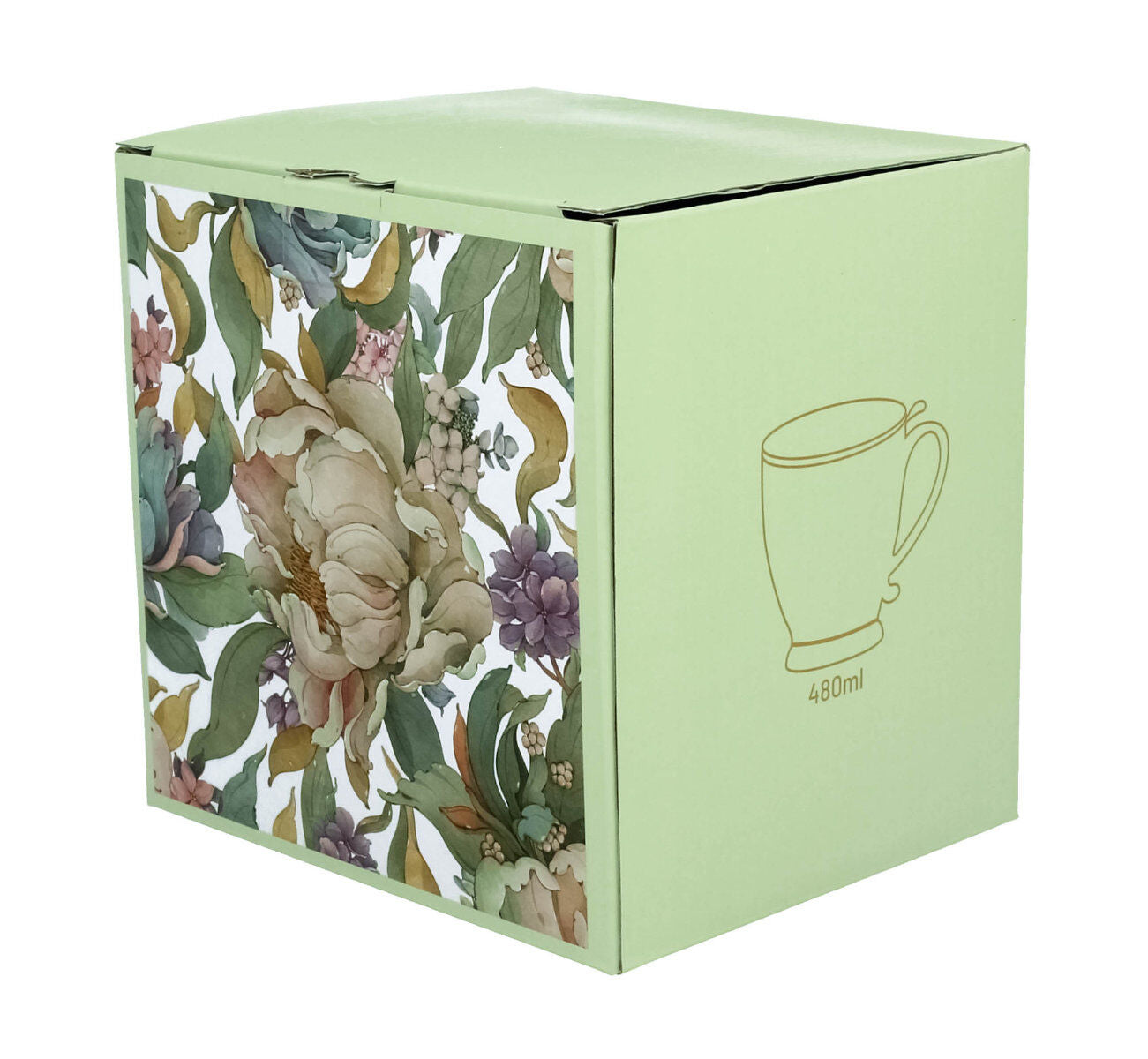 DUO Becher PEONY WHITE mit Fuß, 500 ml, inkl. Deckel und Teesieb, New Bone China Porzellan – Bild 6