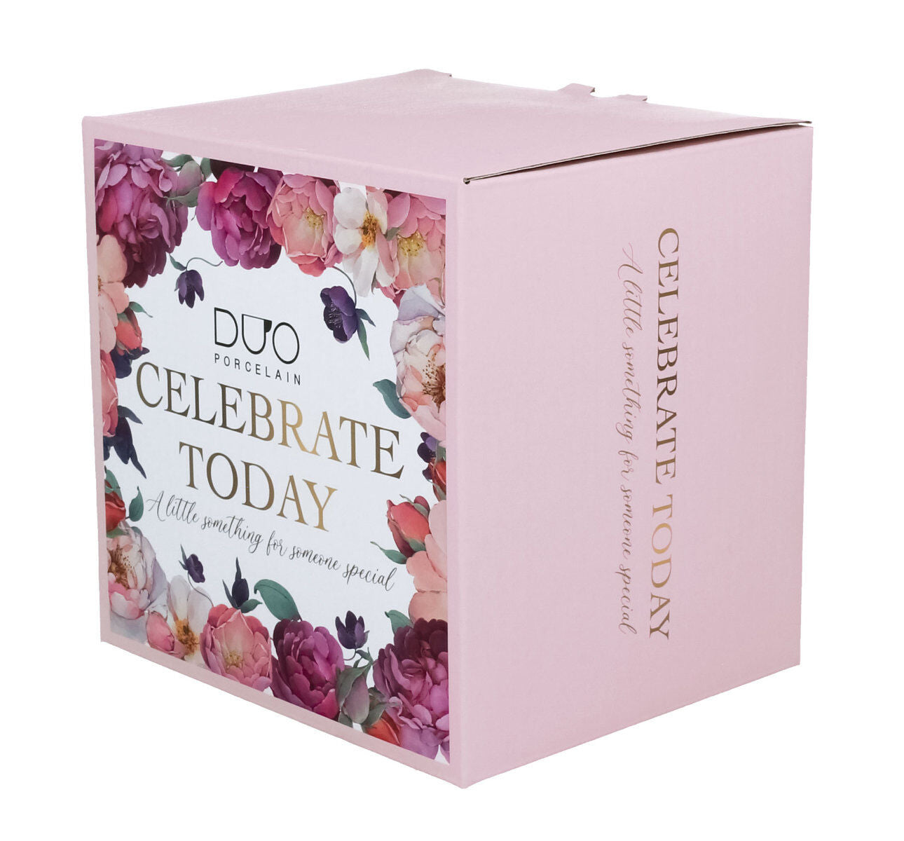 DUO Becher SPRING ROSES WHITE mit Fuß, 500 ml, inkl. Deckel und Teesieb, New Bone China Porzellan – Bild 5