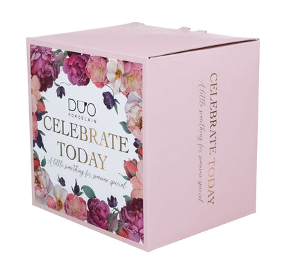 DUO Becher SPRING ROSES WHITE mit Fuß, 500 ml, inkl. Deckel und Teesieb, New Bone China Porzellan – Bild 5