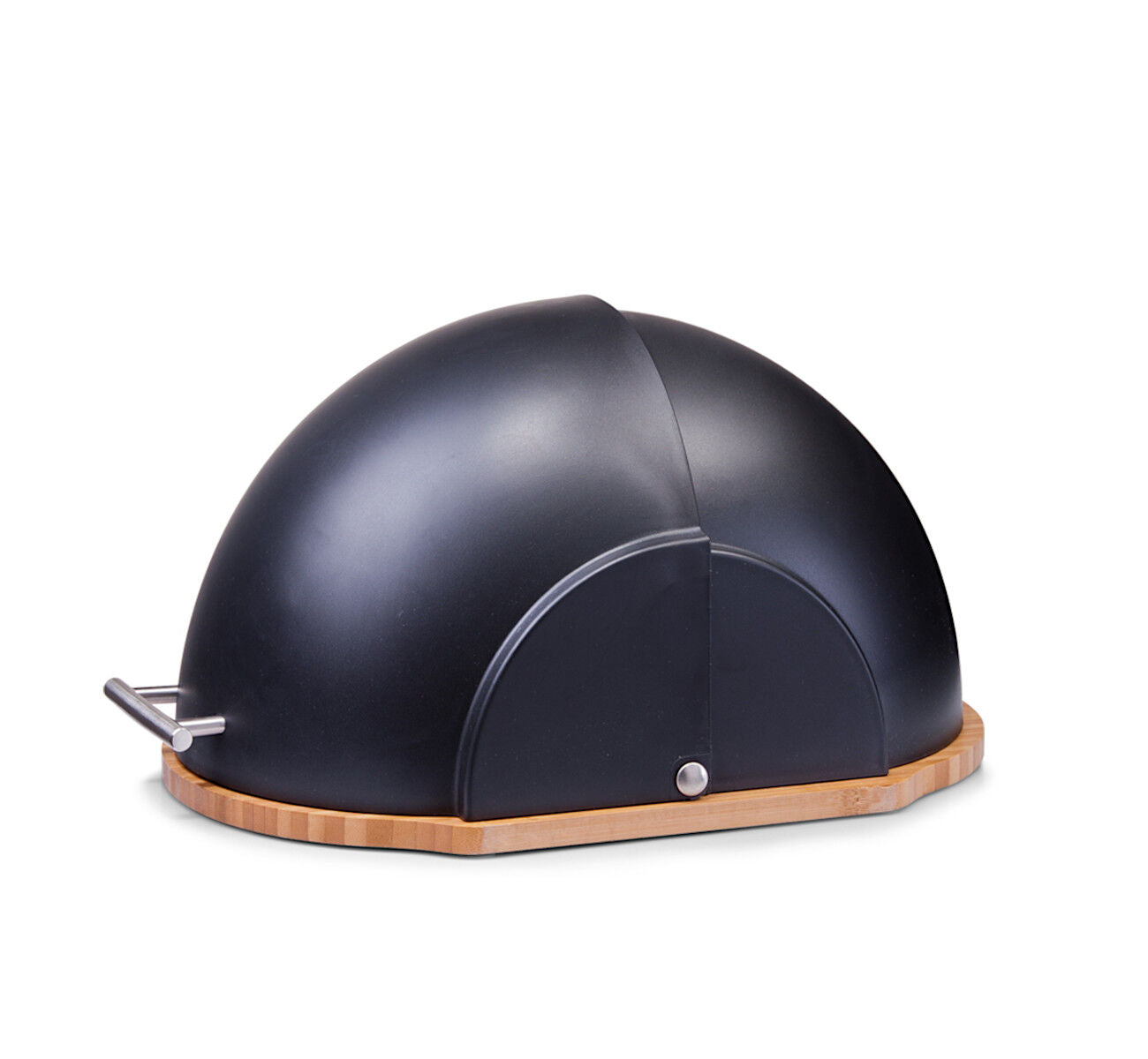 ZELLER Brotkasten 27282 aus Bambus / Kunststoff, schwarz, 37 x 26 x 20,5 cm