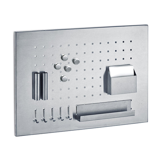 ZELLER 11125 Memoboard mit Utensilien, Edelstahl, ca. 50 x 35 cm