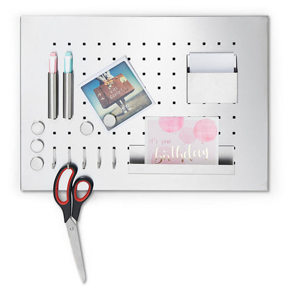 ZELLER 11125 Memoboard mit Utensilien, Edelstahl, ca. 50 x 35 cm