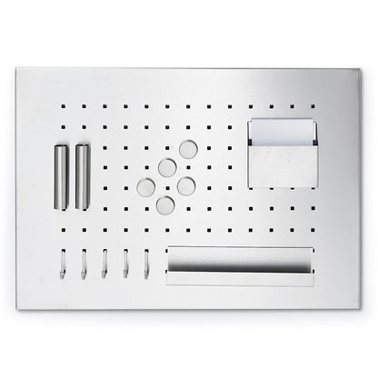 ZELLER 11125 Memoboard mit Utensilien, Edelstahl, ca. 50 x 35 cm