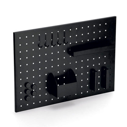 ZELLER 11137 Memoboard mit Utensilien, Metall, schwarz, ca. 50 x 35 cm