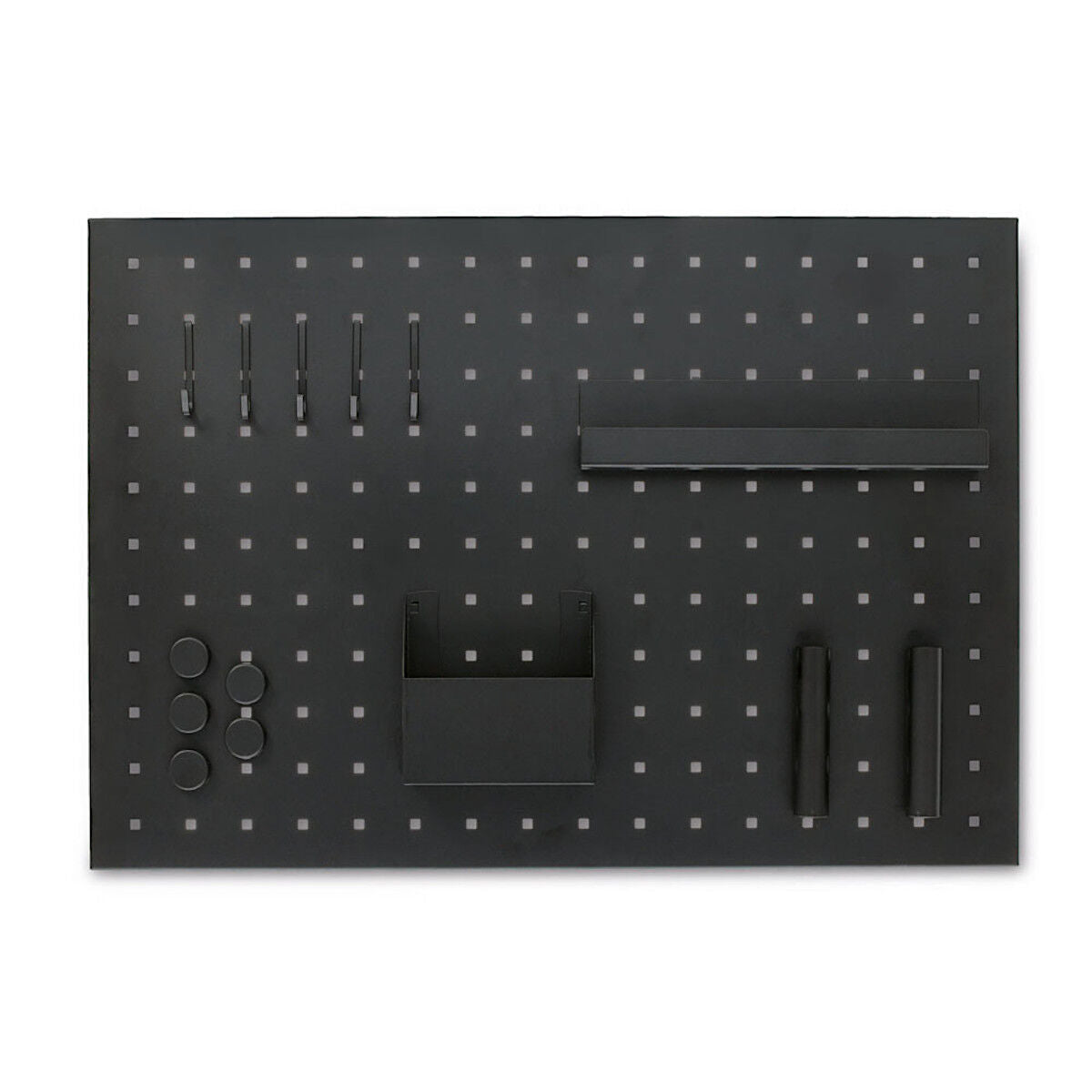 ZELLER 11137 Memoboard mit Utensilien, Metall, schwarz, ca. 50 x 35 cm