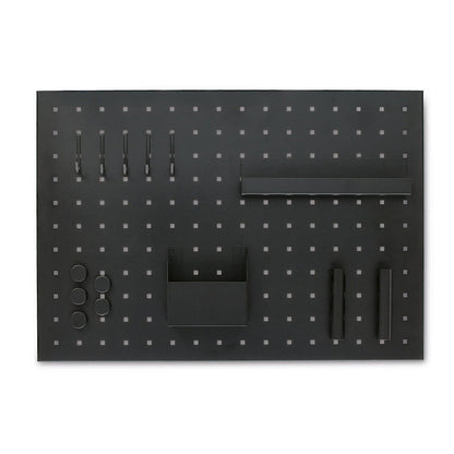 ZELLER 11137 Memoboard mit Utensilien, Metall, schwarz, ca. 50 x 35 cm