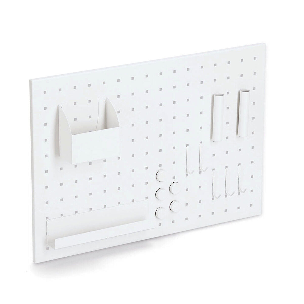ZELLER 11138 Memoboard mit Utensilien, Metall, weiß, ca. 50 x 35 cm
