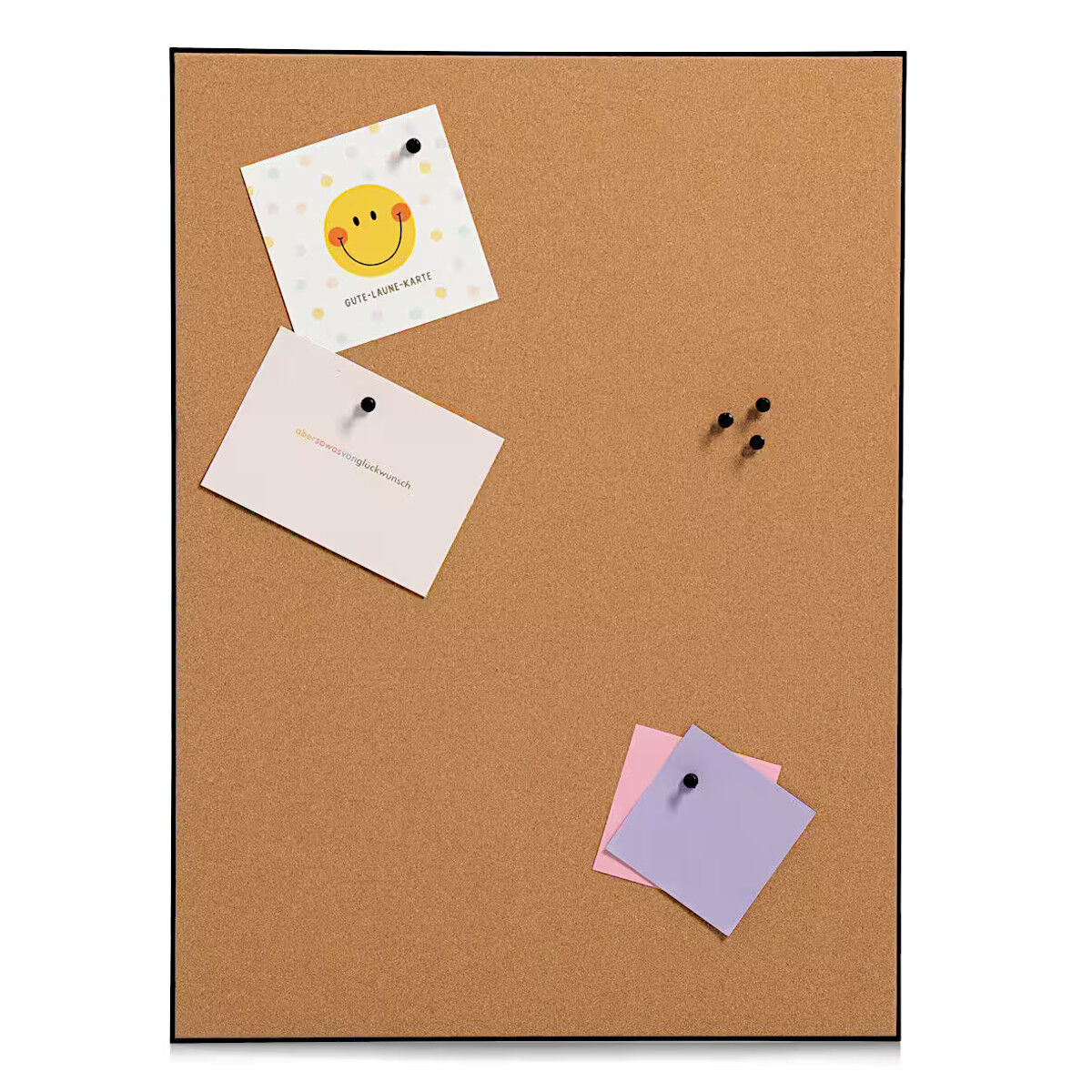 ZELLER 11278 Pinboard aus Kork, MDF/Kunststoff, schwarz ca. 43,2 x 58,4 cm