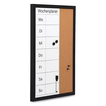 ZELLER Wochenplaner 11279 aus Kork/MDF, schwarz ca. 40 x 60 cm