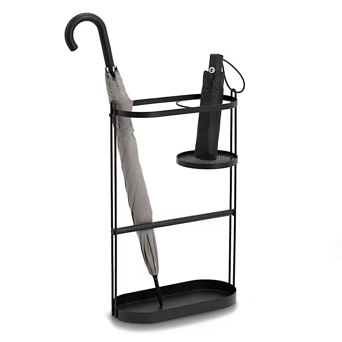 ZELLER Schirmständer 13014 aus Metall, schwarz ca. 35,8 x 16 x 57,2 cm