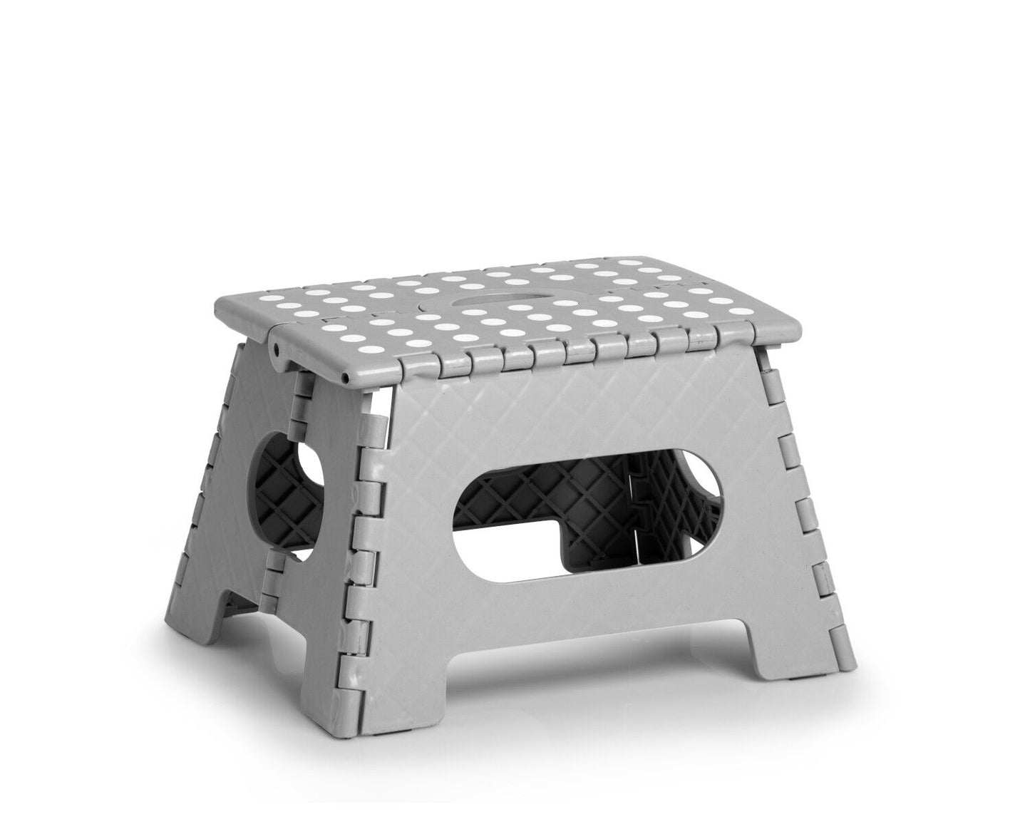 ZELLER Klapphocker 13030 aus Kunststoff, grau/ Tritt / Klappstiege