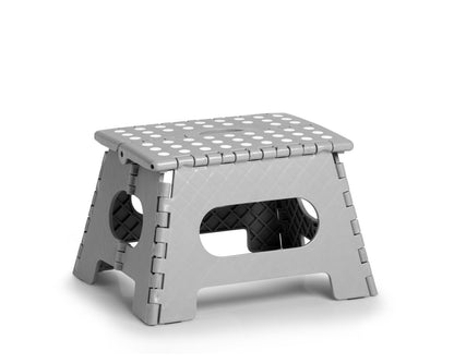 ZELLER Klapphocker 13030 aus Kunststoff, grau/ Tritt / Klappstiege