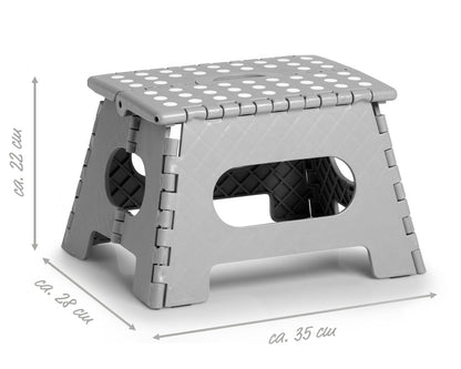 ZELLER Klapphocker 13030 aus Kunststoff, grau/ Tritt / Klappstiege
