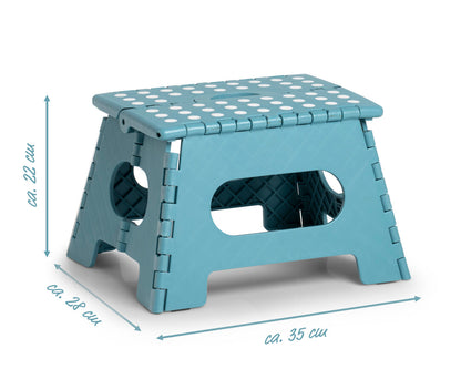ZELLER Klapphocker 13032 aus Kunststoff, eisblau / Tritt / Klappstiege
