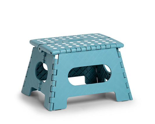 ZELLER Klapphocker 13032 aus Kunststoff, eisblau / Tritt / Klappstiege