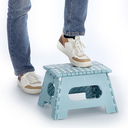 ZELLER Klapphocker 13032 aus Kunststoff, eisblau / Tritt / Klappstiege
