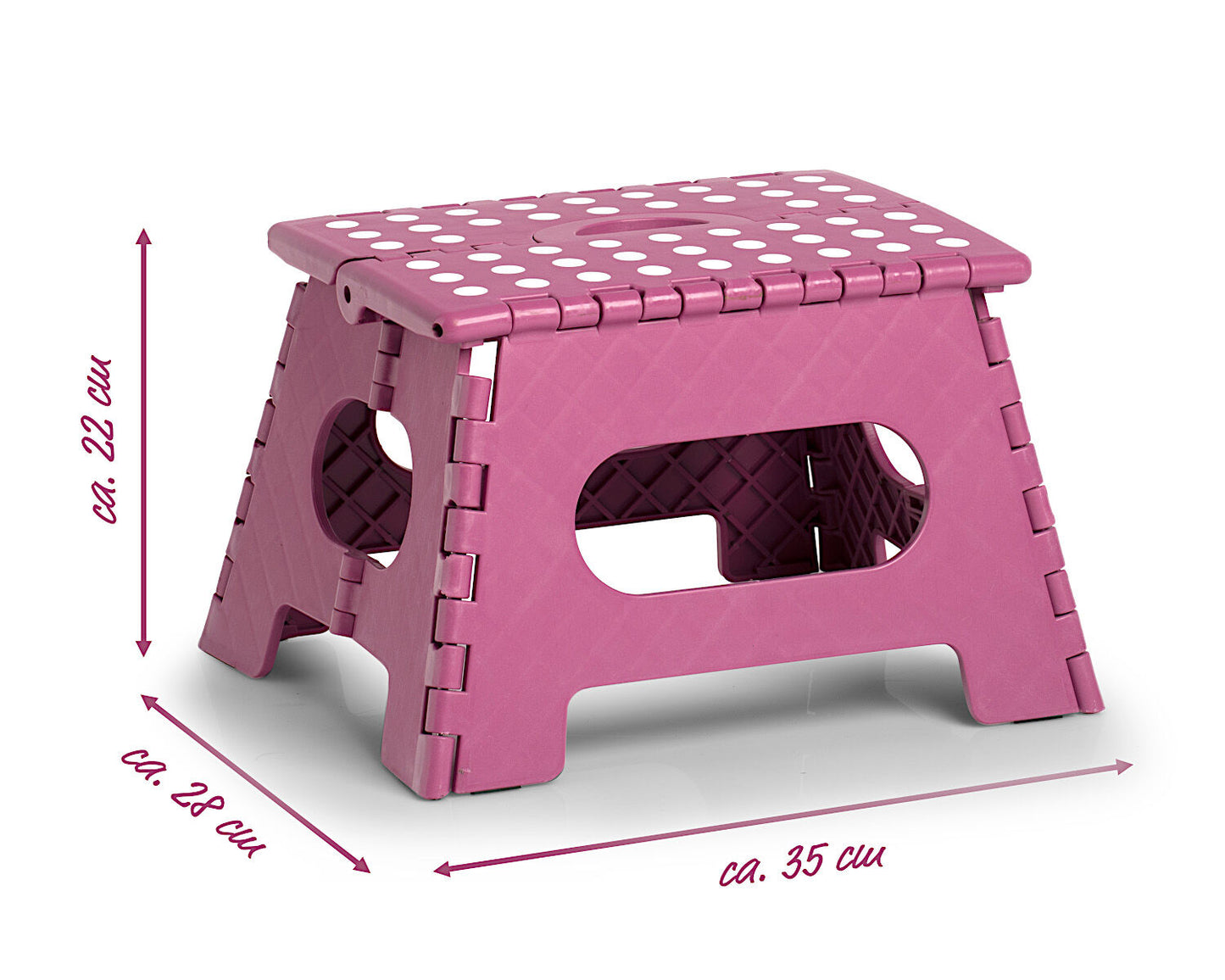 ZELLER Klapphocker 13033 aus Kunststoff, beere / Tritt / Klappstiege